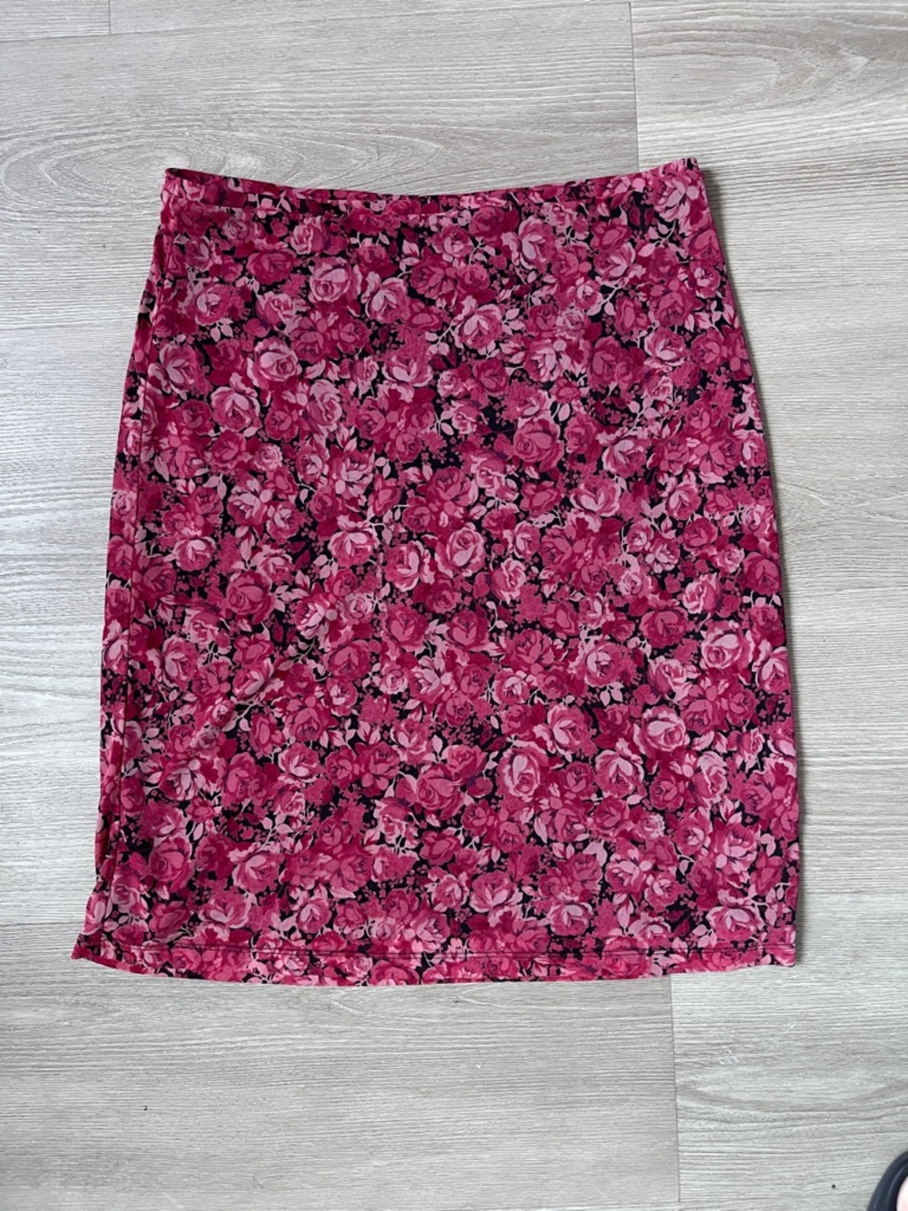 Vintage Y2K Express Pink Ditsy Floral Midi Skirt